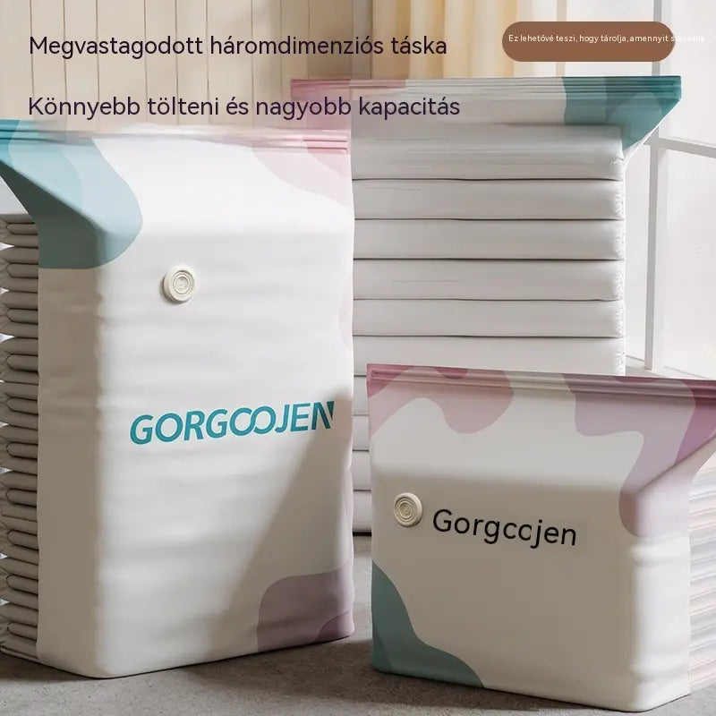 【Időkorlátozott 50% kedvezmény!】🧳【5 tétel ára 9000 Ft】💨 Nagy, összenyomható vákuumos tárolózacskó: nem igényel pumpát, szivárgásmentes és ideális helytakarékosságra bőröndökben és otthon ✈️