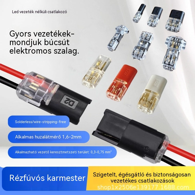 【kedvezmény!】Csupaszodásmentes csatlakozó, reteszelő csattal, biztonságos zárással és csúszásgátlóval