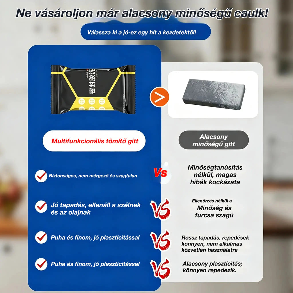 【10 darab】🔧 Fehér vízálló tömítőgitt – Javítja a légkondicionáló lyukait, falait és csöveket 💧🏠