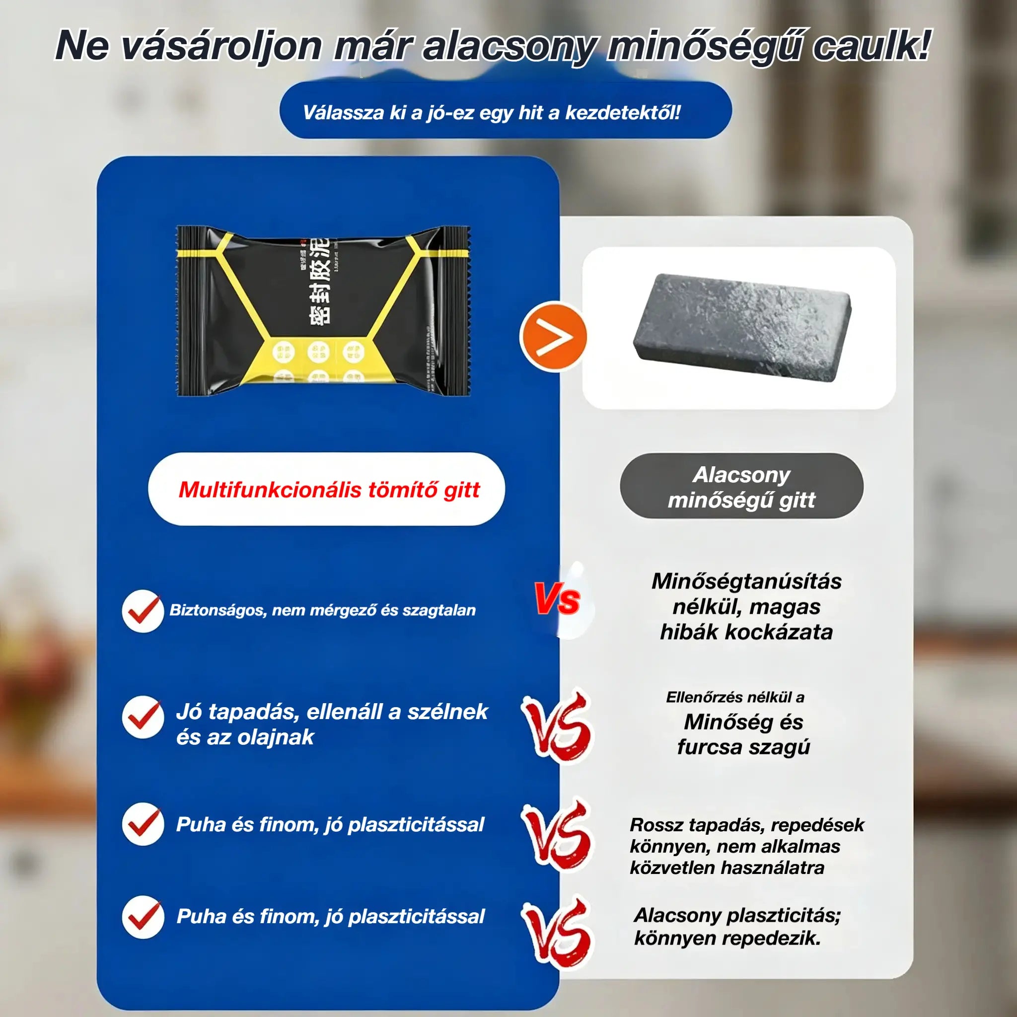 【10 darab】🔧 Fehér vízálló tömítőgitt – Javítja a légkondicionáló lyukait, falait és csöveket 💧🏠