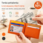 【Korlátozott ideig 50% kedvezmény!】Vékony RFID-blokkoló férfi pénztárca