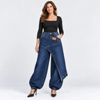👖【Féláron, csak korlátozott ideig!】【XS-3XL】Stílusos és kényelmes, bő szárú farmer ✨💞
