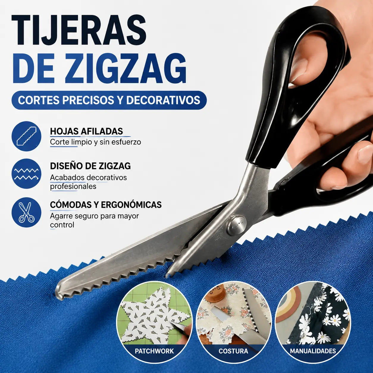 🔥✂️【50% OFF!】Cikk-cakk olló szövethez, 5 méretben kapható