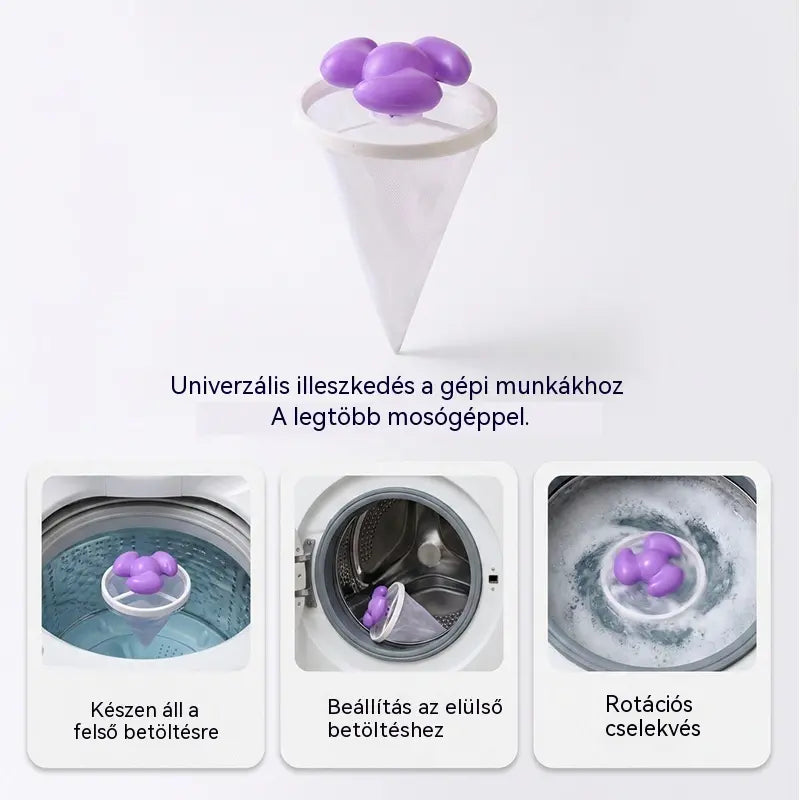 🌀6 darab 8200 Ft ✨ Úszószűrő mosógéphez - Minden mosásnál felfogja a szálakat, a hajat és az állati szőrt 🧺