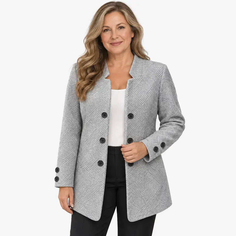 【Időkorlátozott 50% kedvezmény!】✨【S-5XL】 Stílusos őszi/téli kétsoros blézer (3 gombos fazon)