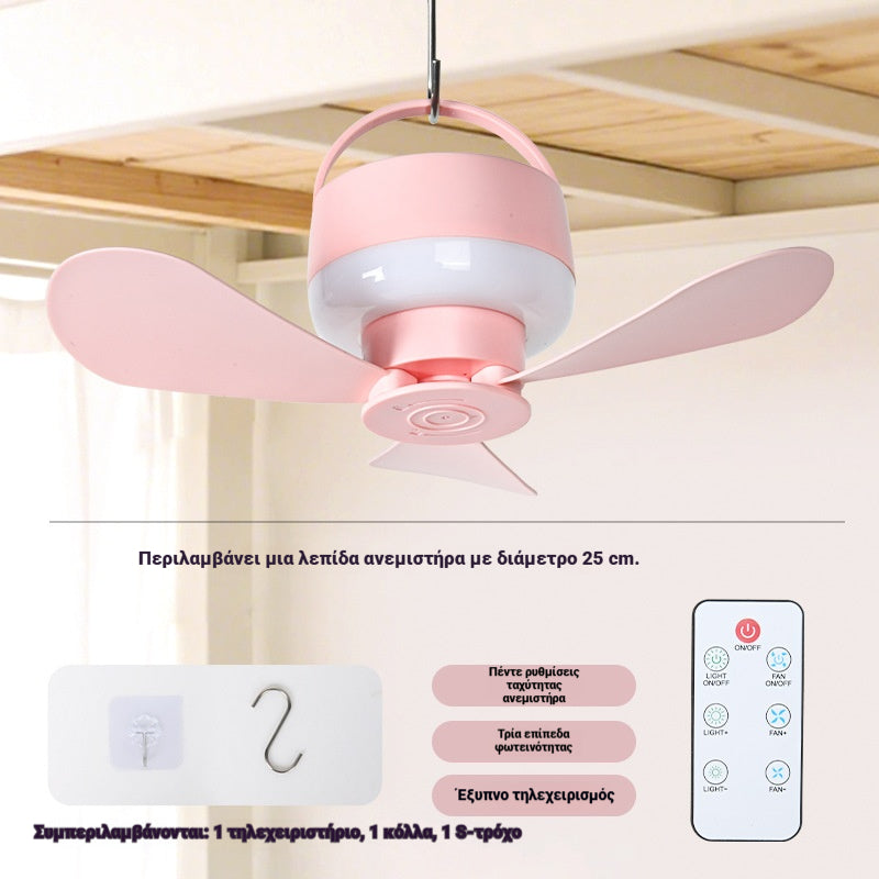 ⏰Időben korlátozott ajánlat: Újratölthető mennyezeti ventilátor LED lámpával! 🌬️✨