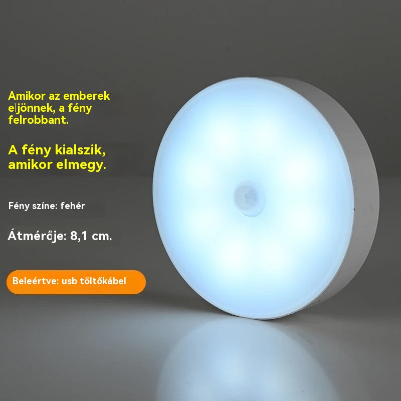 🏡【Vásárolj egyet, kapsz kettőt】💡Intelligens LED lámpa emberi test indukciójával, kényelmes és praktikus töltés